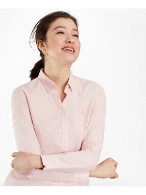BROOKS BROTHERS Petite Non-Iron Tailored-Fit Supima® Cotton Shirt in Pink-8P